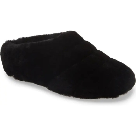 New Proenza Schouler Rondo Genuine Shearling Slip On Shoe Slide Black Fuzzy Sz 6 - Picture 1 of 14